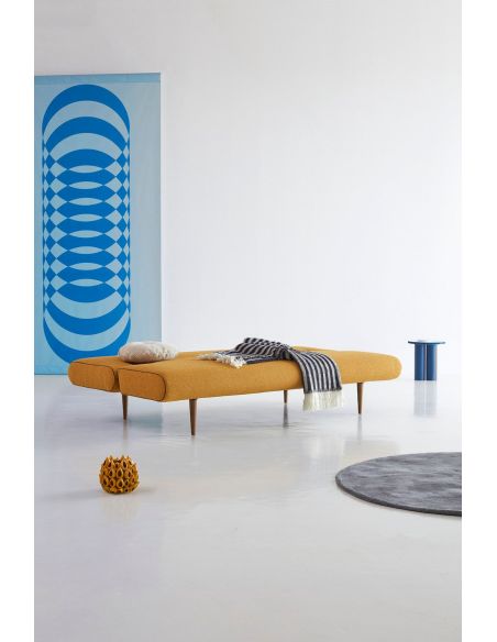 Divano letto design moderno in tessuto materasso a molle 200 cm Unfurl - 536 Bouclé Ochre Divano letto design moderno in tessuto materasso a molle 200 cm Unfurl - 536 Bouclé Ochre