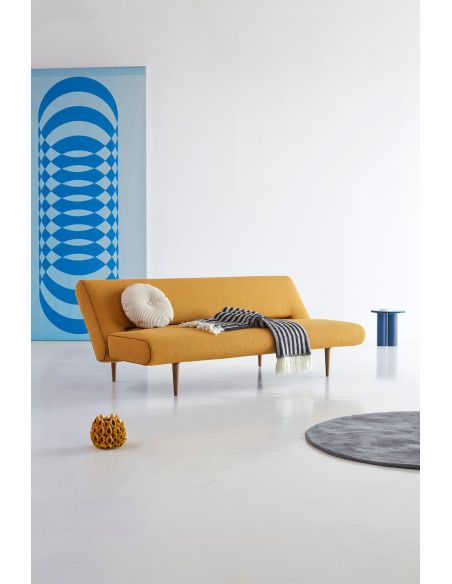 Divano letto design moderno in tessuto materasso a molle 200 cm Unfurl - 536 Bouclé Ochre Divano letto design moderno in tessuto materasso a molle 200 cm Unfurl - 536 Bouclé Ochre