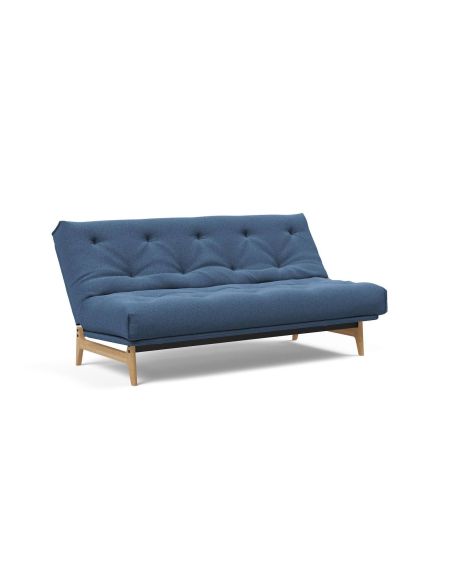 Divano letto matrimoniale regolabile inclinabile 140x200 cm Aslak - 537 Bouclé Blue