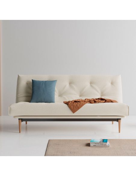 Colpus divano letto a 2 posti regolabile uso quotidiano - 531 Bouclé Off White