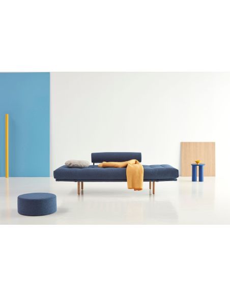 Divano letto singolo lettino salvaspazio 80x200 cm Rollo - 537 Bouclé Blue Divano letto singolo lettino salvaspazio 80x200 cm Rollo - 537 Bouclé Blue