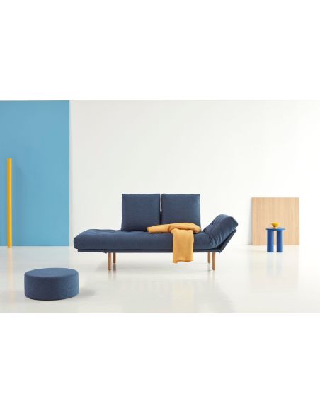 Divano letto singolo lettino salvaspazio 80x200 cm Rollo - 537 Bouclé Blue Divano letto singolo lettino salvaspazio 80x200 cm Rollo - 537 Bouclé Blue