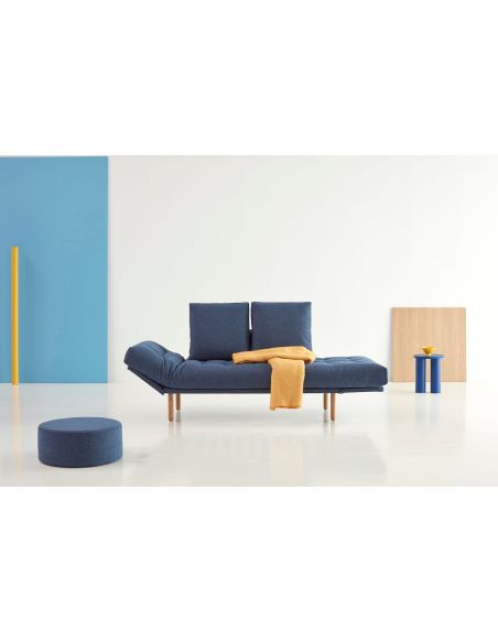 Divano letto singolo lettino salvaspazio 80x200 cm Rollo - 537 Bouclé Blue Divano letto singolo lettino salvaspazio 80x200 cm Rollo - 537 Bouclé Blue