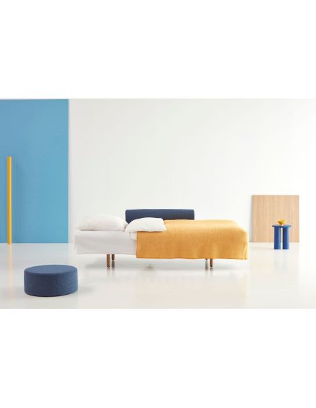 Divano letto singolo lettino salvaspazio 80x200 cm Rollo - 537 Bouclé Blue Divano letto singolo lettino salvaspazio 80x200 cm Rollo - 537 Bouclé Blue