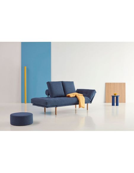 Divano letto singolo lettino salvaspazio 80x200 cm Rollo - 537 Bouclé Blue Divano letto singolo lettino salvaspazio 80x200 cm Rollo - 537 Bouclé Blue