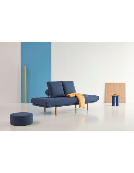 Divano letto singolo lettino salvaspazio 80x200 cm Rollo - 537 Bouclé Blue Divano letto singolo lettino salvaspazio 80x200 cm Rollo - 537 Bouclé Blue