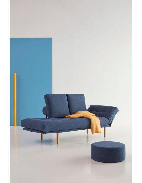 Divano letto singolo lettino salvaspazio 80x200 cm Rollo - 537 Bouclé Blue Divano letto singolo lettino salvaspazio 80x200 cm Rollo - 537 Bouclé Blue