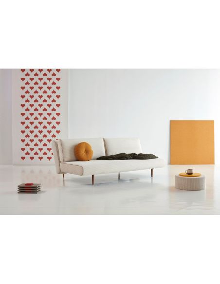Divano letto design scandinavo 140x200 cm Unfurl Lounger - 594 Corduroy Ivory