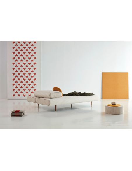 Divano letto design scandinavo 140x200 cm Unfurl Lounger - 594 Corduroy Ivory