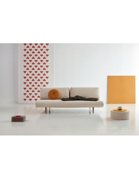 Divano letto design scandinavo 140x200 cm Unfurl Lounger - 594 Corduroy Ivory
