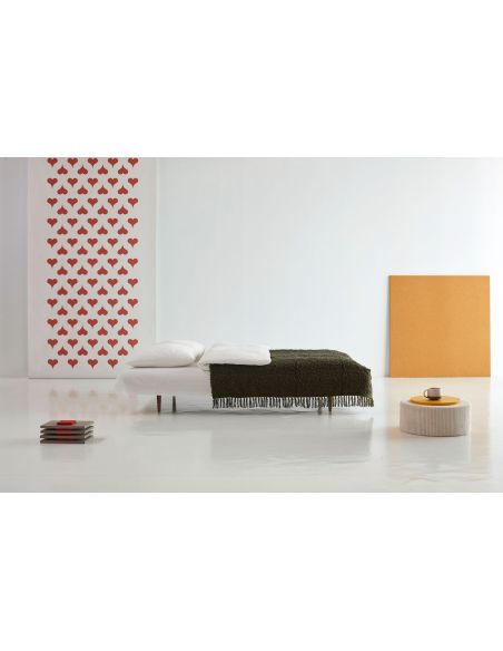 Divano letto design scandinavo 140x200 cm Unfurl Lounger - 594 Corduroy Ivory