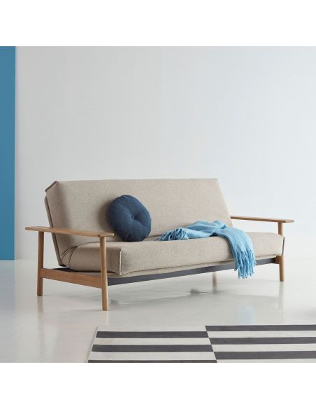 Divano letto Balder sfoderabile uso quotidiano - 539 Bouclé Beige