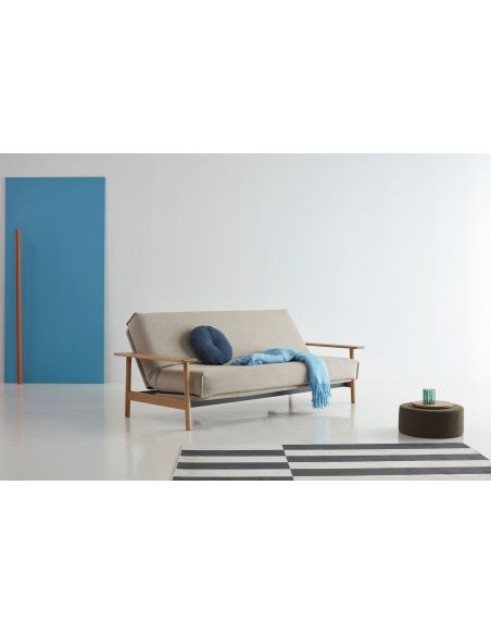 Divano letto Balder sfoderabile uso quotidiano - 539 Bouclé Beige