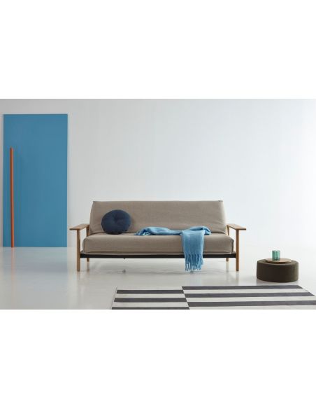 Divano letto Balder sfoderabile uso quotidiano - 539 Bouclé Beige