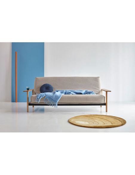 Divano letto Balder sfoderabile uso quotidiano - 539 Bouclé Beige