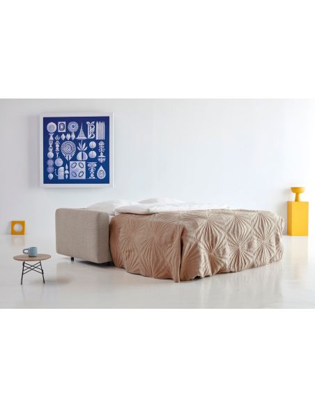 Divano letto una piazza e mezza o matrimoniale Killian - 539 Bouclé Beige Divano letto una piazza e mezza o matrimoniale Killian - 539 Bouclé Beige
