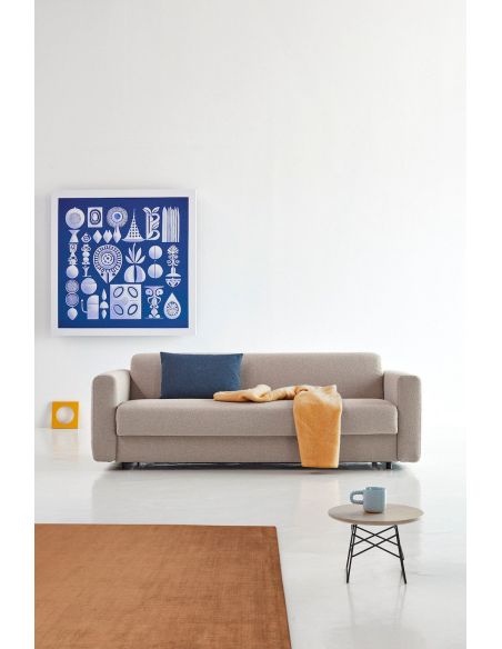 Divano letto una piazza e mezza o matrimoniale Killian - 539 Bouclé Beige Divano letto una piazza e mezza o matrimoniale Killian - 539 Bouclé Beige