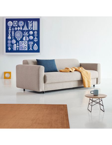 Divano letto una piazza e mezza o matrimoniale Killian - 539 Bouclé Beige Divano letto una piazza e mezza o matrimoniale Killian - 539 Bouclé Beige