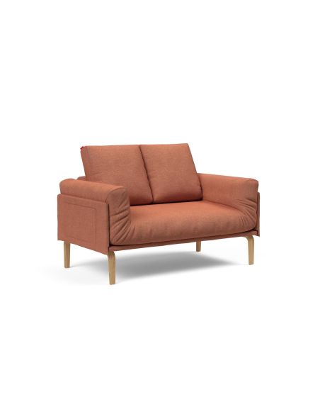 Divano letto singolo sfoderabile Rollo - 301 Weda Rust