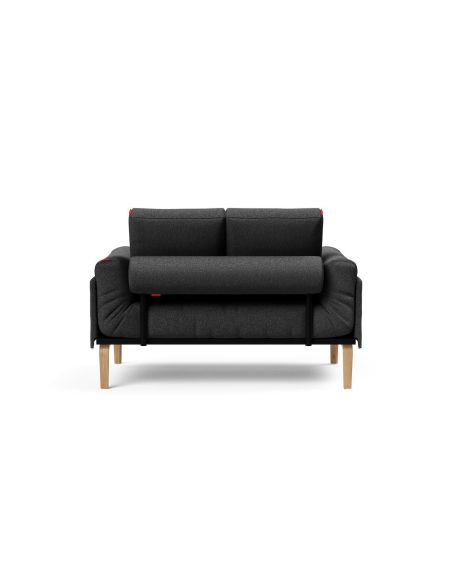 Divano letto singolo sfoderabile Rollo - 529 Bouclé Charcoal