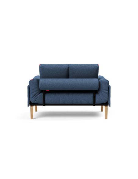 Divano letto singolo sfoderabile Rollo - 537 Bouclé Blue