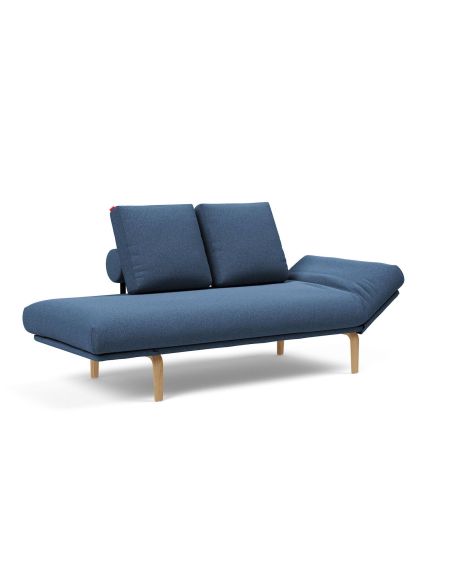 Divano letto singolo sfoderabile Rollo - 537 Bouclé Blue