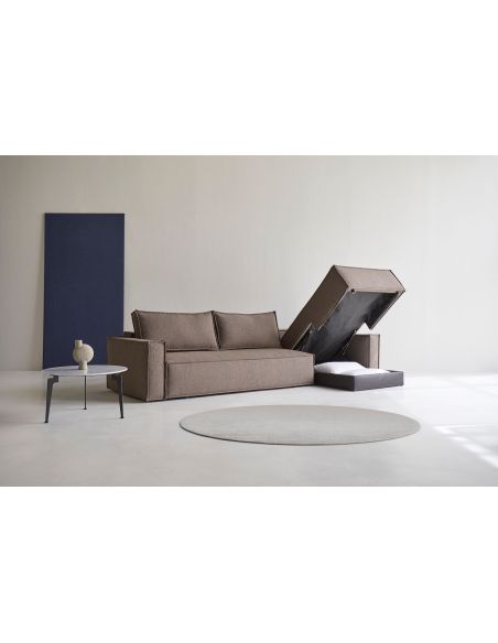 Divano letto matrimoniale Newilla - 530 Bouclé Taupe