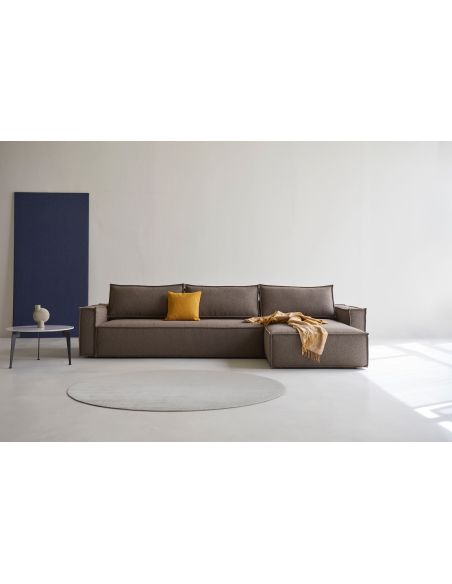 Divano letto matrimoniale Newilla - 530 Bouclé Taupe