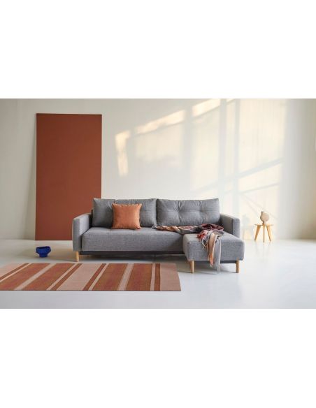 Divano letto matrimoniale in tessuto design moderno Supremax Deluxe - 563 Twist Charcoal