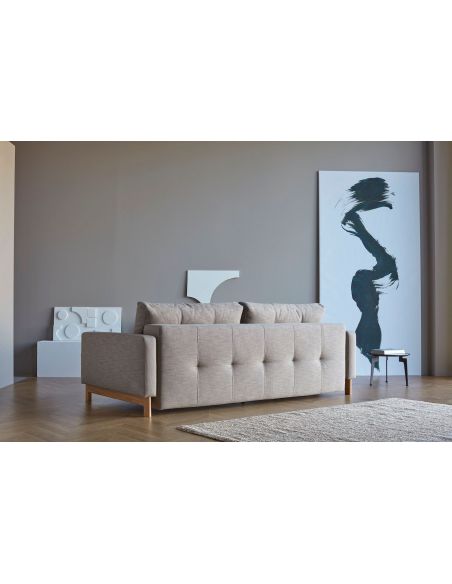Divano letto matrimoniale in tessuto design moderno Supremax Deluxe - 587 Phobos Mocha