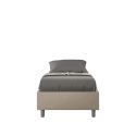 Letto singolo contenitore sommier rivestito in ecopelle Dynasty