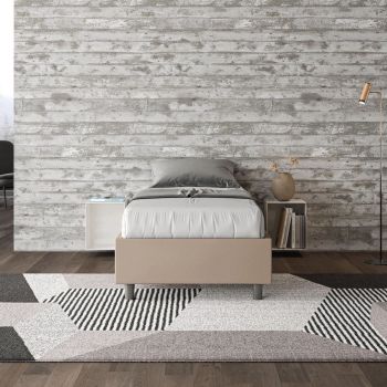 Letto singolo contenitore sommier rivestito in ecopelle Dynasty 2