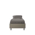 Letto singolo contenitore sommier rivestito in ecopelle Dynasty