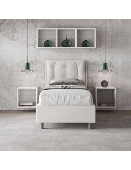 Letto singolo moderno con contenitore Martigues Letto singolo moderno con contenitore Martigues