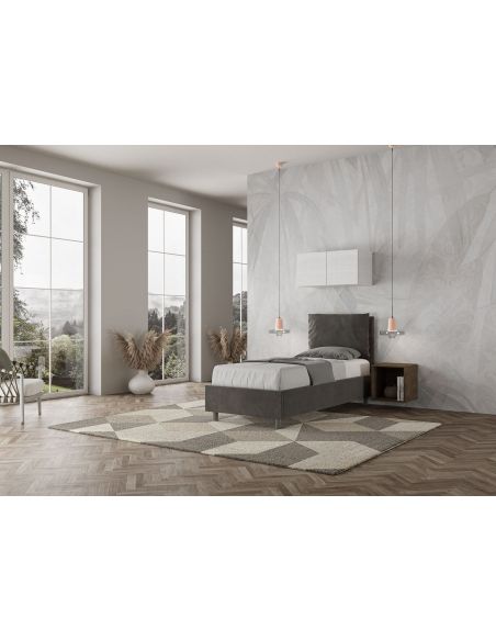 Letto singolo con contenitore Brignoles Color Letto singolo con contenitore Brignoles Color
