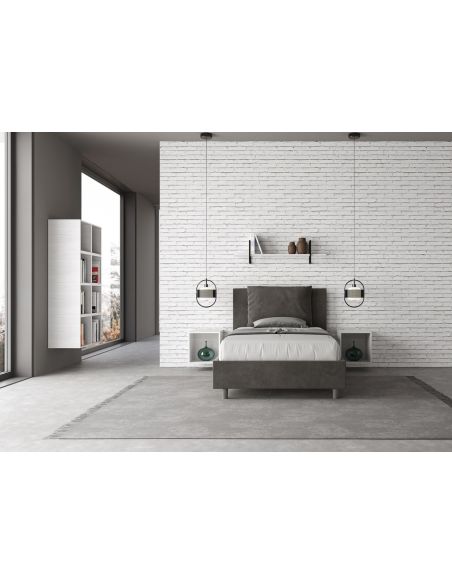 Letto una piazza e mezza con contenitore Brignoles Color