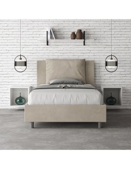 Letto una piazza e mezza con contenitore Brignoles Color