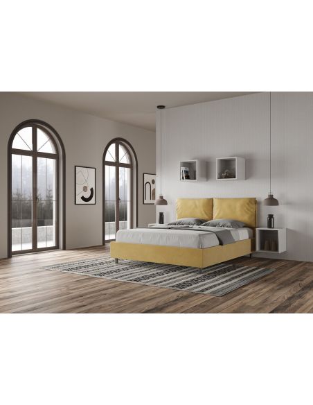 Letto matrimoniale con contenitore Brignoles Color