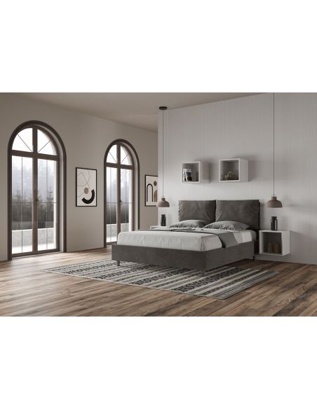 Letto matrimoniale con contenitore Brignoles Color