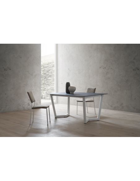 Tavolo allungabile in metallo e laminato Holger White Jazz Tavolo allungabile in metallo e laminato Holger White Jazz