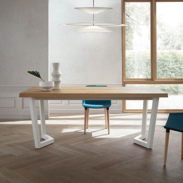 Tavolo da pranzo fisso con piano in legno Holger Oak