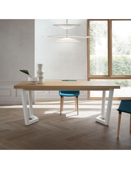 Tavolo da pranzo fisso con piano in legno Holger Oak