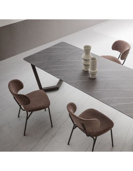 Tavolo allungabile design moderno Holger Gray Pulpis