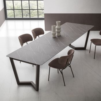 Tavolo allungabile design moderno Holger Gray Pulpis 2