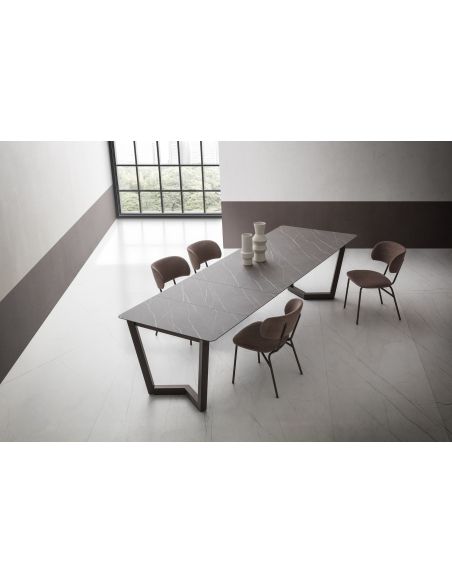 Tavolo allungabile design moderno Holger Gray Pulpis