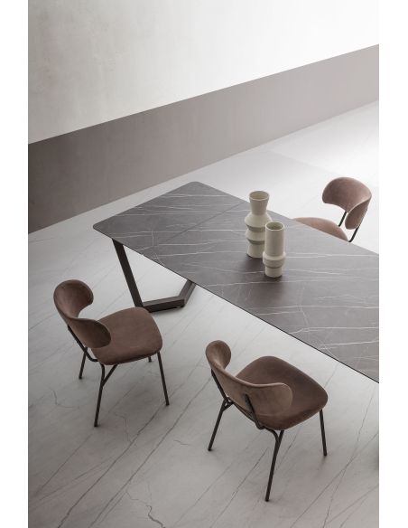 Tavolo allungabile design moderno Holger Gray Pulpis