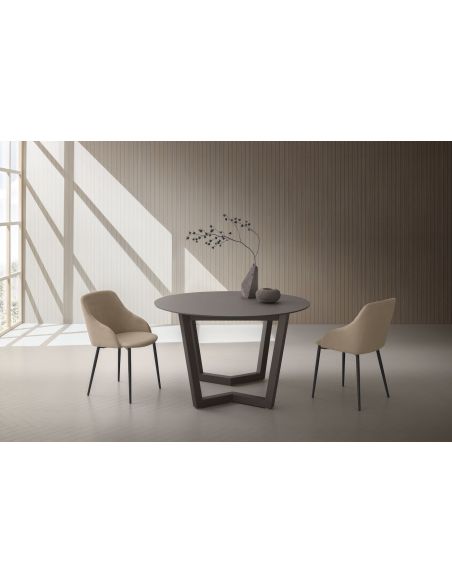 Tavolo rotondo allungabile Holger Tobacco