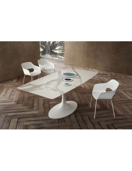 Tavolo fisso da pranzo con piano a botte Avalon Tavolo fisso da pranzo con piano a botte Avalon