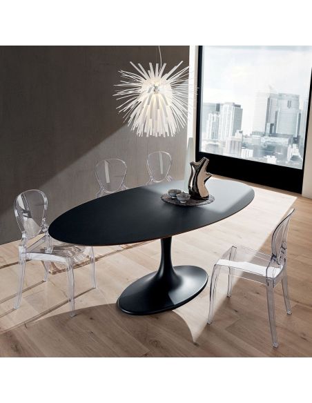 Tavolo fisso ovale con gamba centrale Avalon Ingo Tavolo fisso ovale con gamba centrale Avalon Ingo