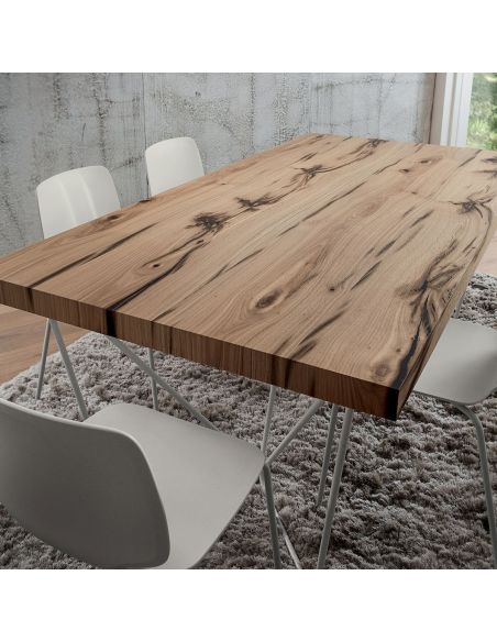 Tavolo da pranzo fisso con piano in legno Rupert Oak Tavolo da pranzo fisso con piano in legno Rupert Oak